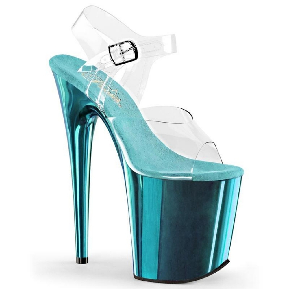 Metallic Blue 8 inch Pleaser Heels